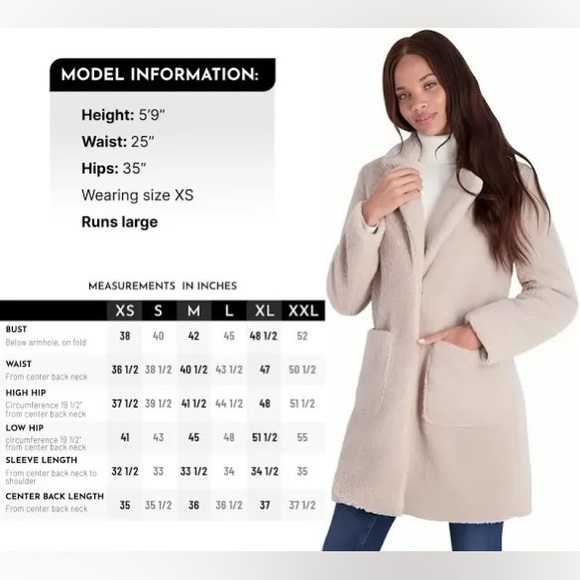 French Connection Womens Faux Shearling Teddy Lapel Midi Coat - gray - Picture 4 of 4